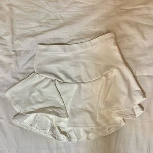 white skater skirt